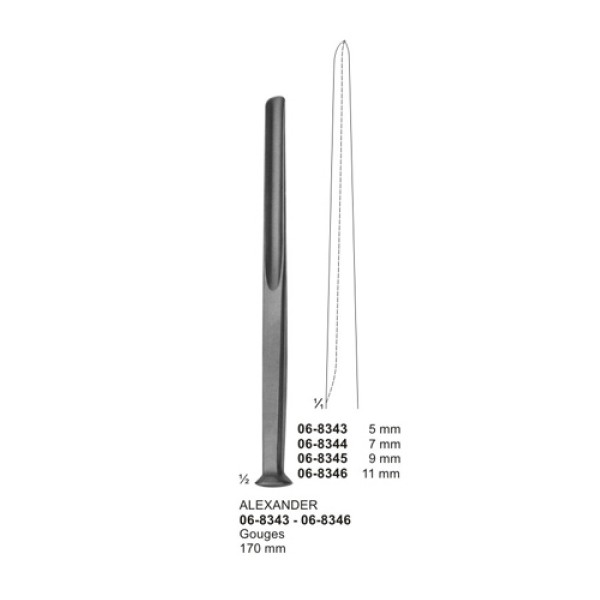 ALEXANDER Gouges 170 mm 5mm