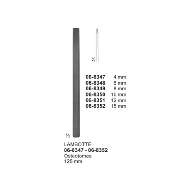 LAMBOTTE Osteotomes 125 mm 4mm