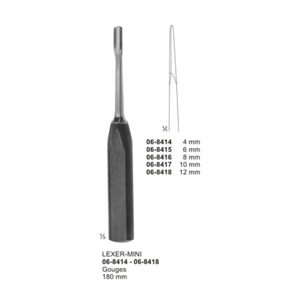 LEXER-MINI Gouges 180 mm 4mm