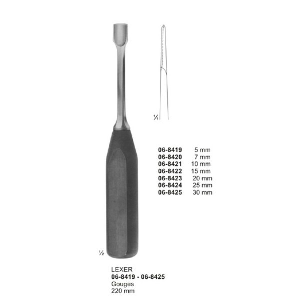 LEXER Gouges 220 mm 5mm