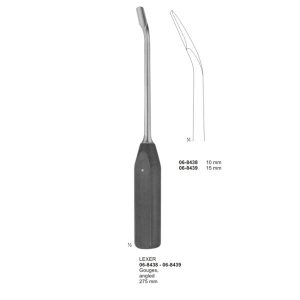 LEXER Gouges, angled 275 mm 10mm