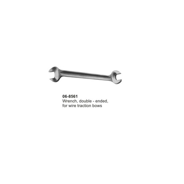 Wrench, double - ended, for wire traction bows