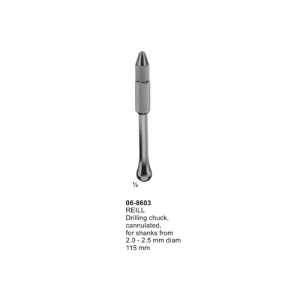 REILL Drilling chuck, cannulated, for shanks from 2.0 - 2.5 mm diam 115 mm