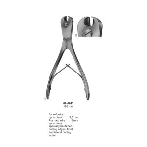 for soft wire up to diam. 2,0 mm For hard wire 1,5 mm up to diam specially hardened cutting edges, front and lateral cutting action
