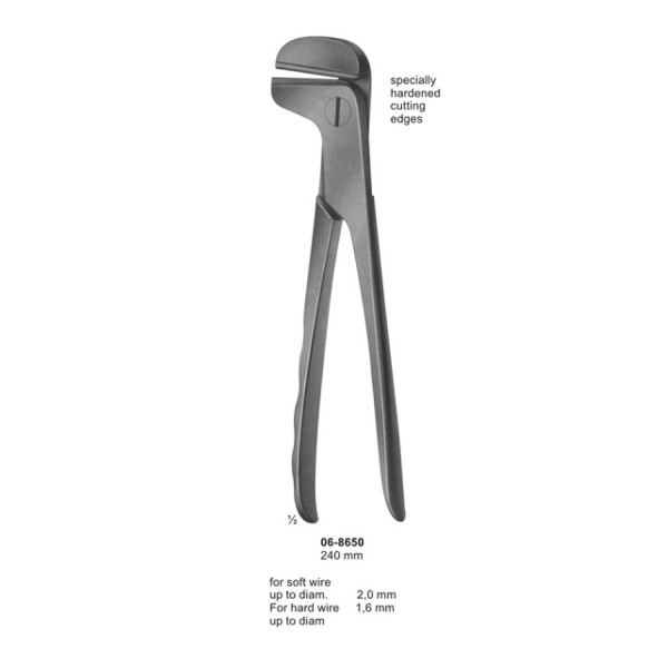 for soft wire up to diam. 2,0 mm For hard wire 1,6 mm up to diam